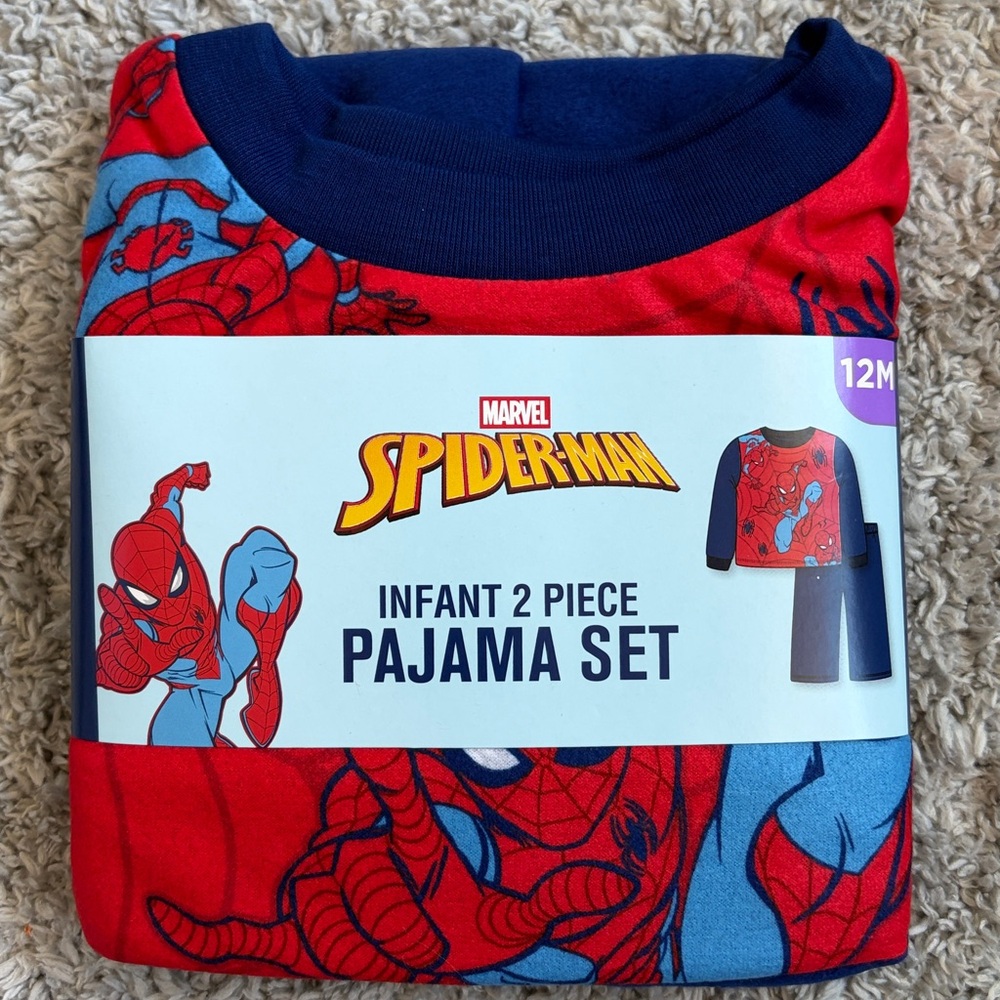 ✨$12✨NWT•🕷️Spider-Man 2-pc Long Sleeve Pajama Set | Size 12m
